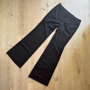 Bebe Black Pinstripe Dress Pants